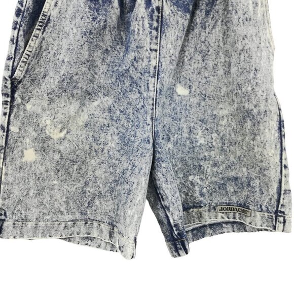 Vintage Jordache Acid Wash Pull On Jean Denim Shorts Size 12 Mom High Waisted - Picture 5 of 10